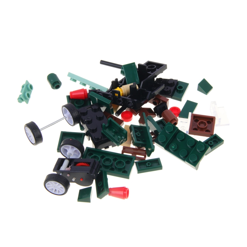 ИГРОЛЕНД Конструктор  ИГРОЛЕНД Конструктор "Армия" ПВО, 59-65 дет., 2в1, инерция, АБС, коллекция, 10х7х4 см., 4 дизайна