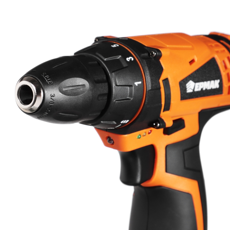 ЕРМАК Дрель-шуруповерт аккумуляторная ДША-12B, 0-550 об/мин, 1,3 Li-ion. 21 H*m, подсветка ЕРМАК Дрель-шуруповерт аккумуляторная ДША-12B, 0-550 об/мин, 1,3 Li-ion. 21 H*m, подсветка