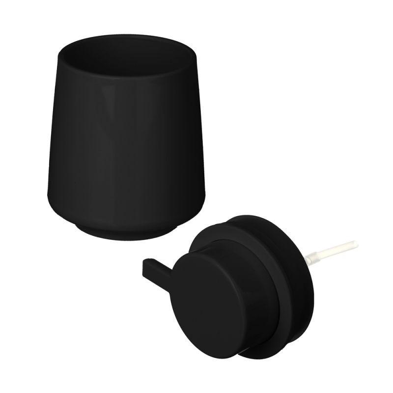 Vetta Дозатор для жидкого мыла, пластик, 350 мл, 13x9,5x9,5 см, черный Vetta Дозатор для жидкого мыла, пластик, 350 мл, 13x9,5x9,5 см, черный