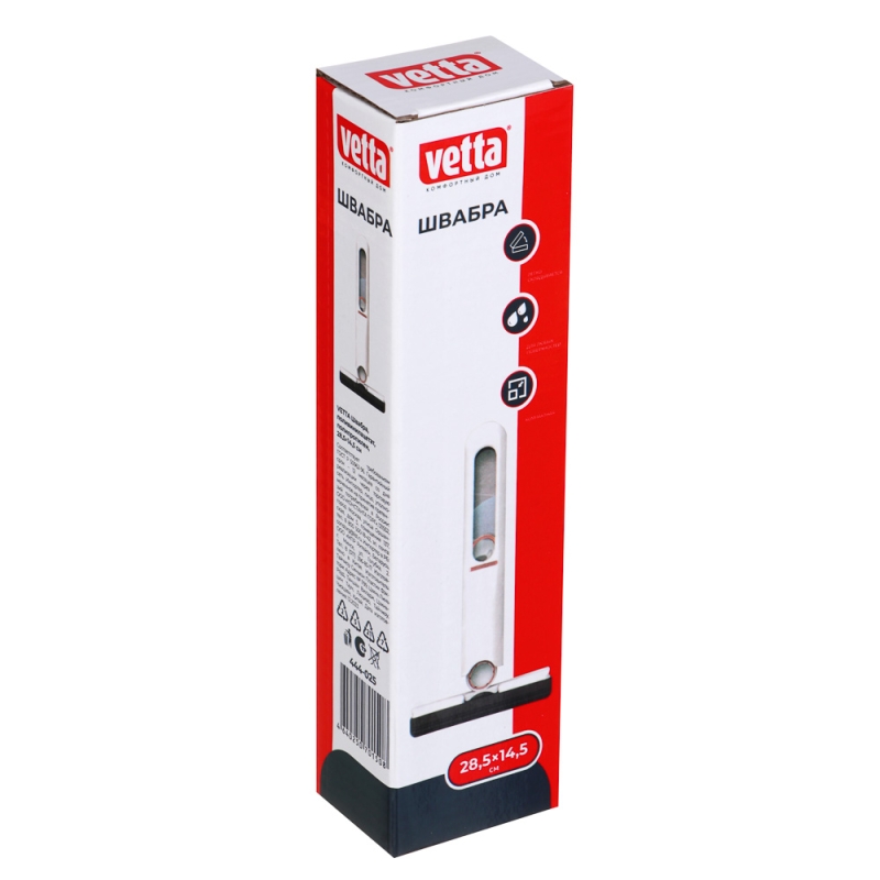 VETTA Швабра, поливинилацетат, полипропилен, 28,5х14,5 см VETTA Швабра, поливинилацетат, полипропилен, 28,5х14,5 см