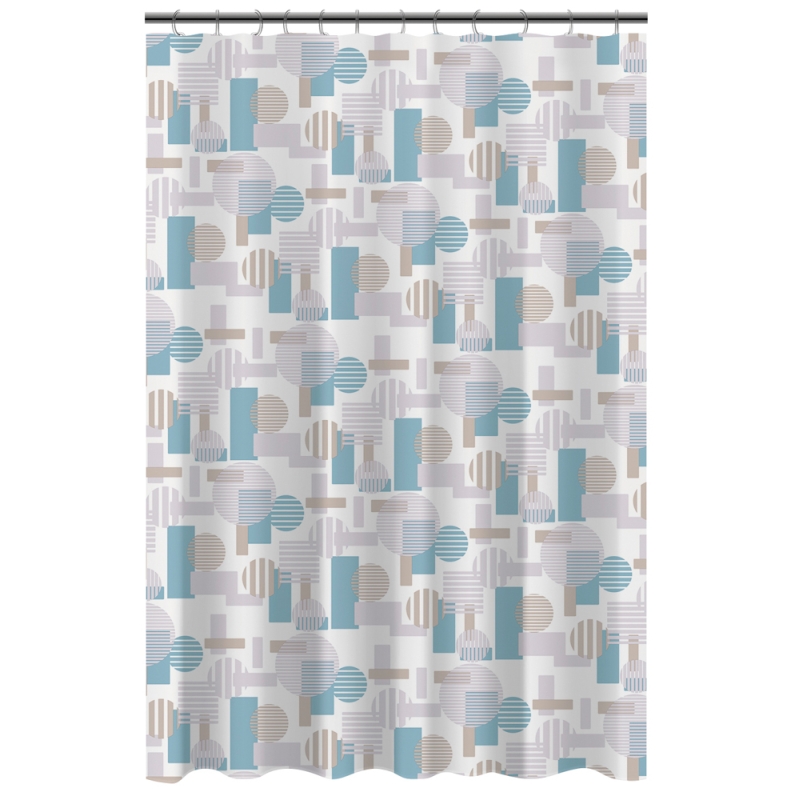 VETTA Шторка для ванной, ПЕВА, 30 г/м2, 180x180 см, Геометрия VETTA Шторка для ванной, ПЕВА, 30 г/м2, 180x180 см, Геометрия