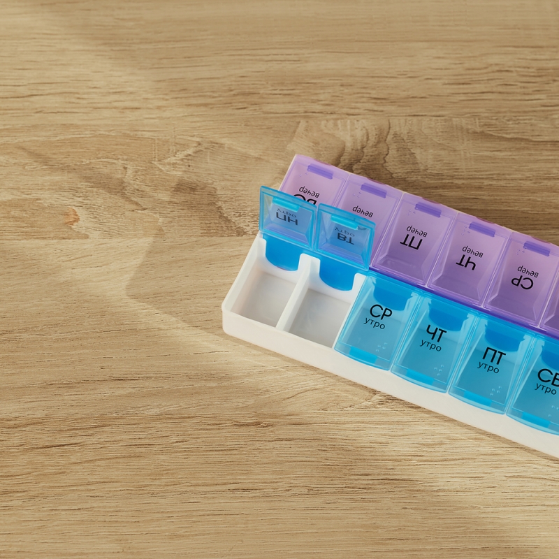 VETTA Бокс для таблеток, 14 отсеков, пластик, 18,5х9см VETTA Бокс для таблеток, 14 отсеков, пластик, 18,5х9см