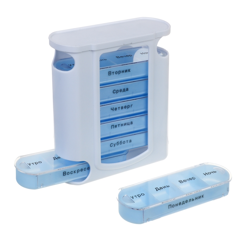 VETTA Бокс для хранения таблеток, 7 блоков по 4 отделения, пластик, 11,5х4,5x13 см VETTA Бокс для хранения таблеток, 7 блоков по 4 отделения, пластик, 11,5х4,5x13 см