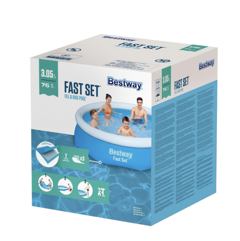 Бассейн надувной Fast Set, 305 х 76 см, от 6 лет Бассейн надувной Fast Set, 305 х 76 см, от 6 лет