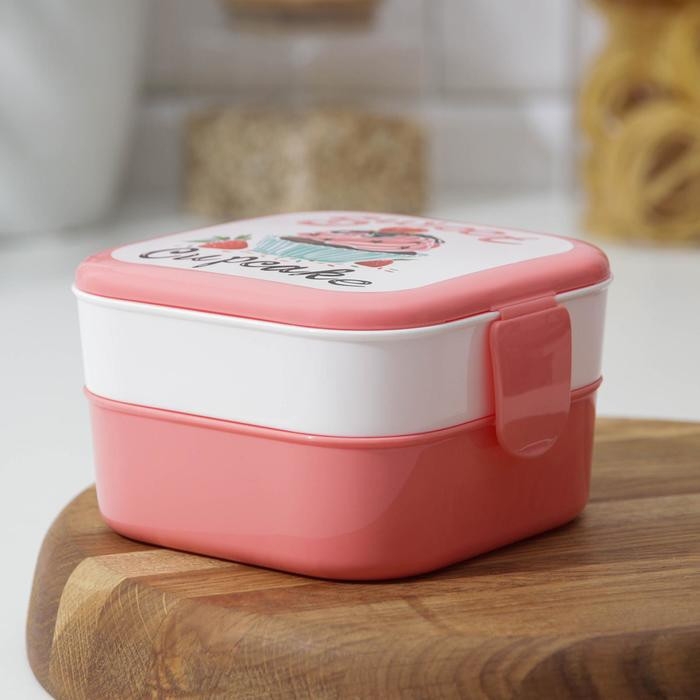 Контейнер для обеда «Капкейки», 2 отделения, 400 мл Контейнер для обеда «Капкейки», 2 отделения, 400 мл