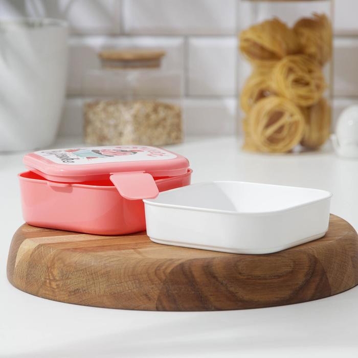 Контейнер для обеда «Капкейки», 2 отделения, 400 мл Контейнер для обеда «Капкейки», 2 отделения, 400 мл