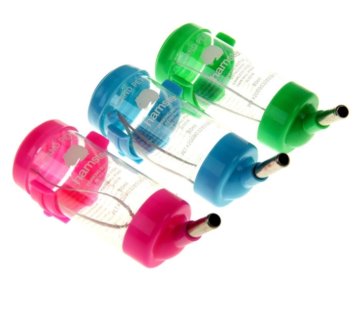 Поилка для грызунов 80 мл, 9 Х 4,5 см, микс цветов Поилка для грызунов 80 мл, 9 Х 4,5 см, микс цветов