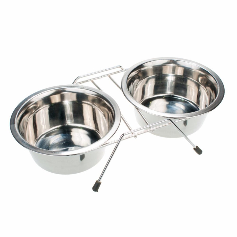 Миски металлические для животных на подставке 350мл Миски металлические для животных на подставке 350мл