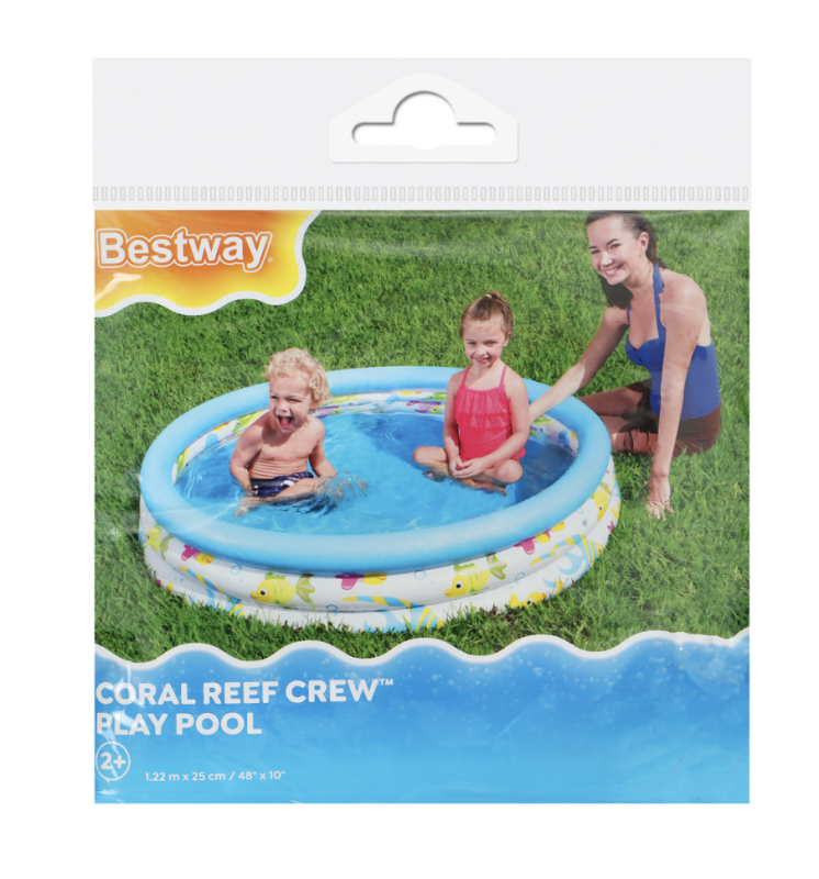 Бассейн надувной «Океан», 122 х 25 см, от 2 летДетский бассейн Бассейн надувной «Океан», 122 х 25 см, от 2 летДетский бассейн"Bestway" с рыбками