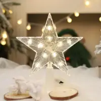 Звезда на елку светящаяся разноцветная 16 см Звезда на елку светящаяся разноцветная 16 см