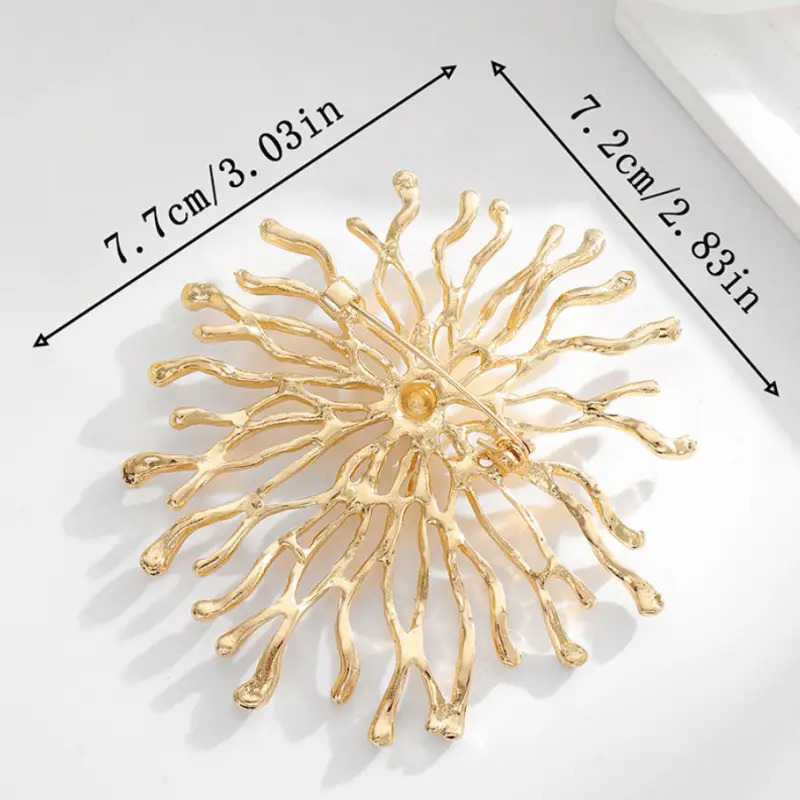 Брошь Солнце массивная