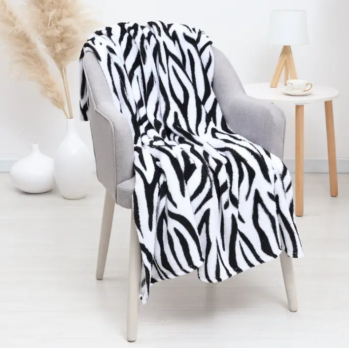 Плед велсофт Зебра 160x200 cм