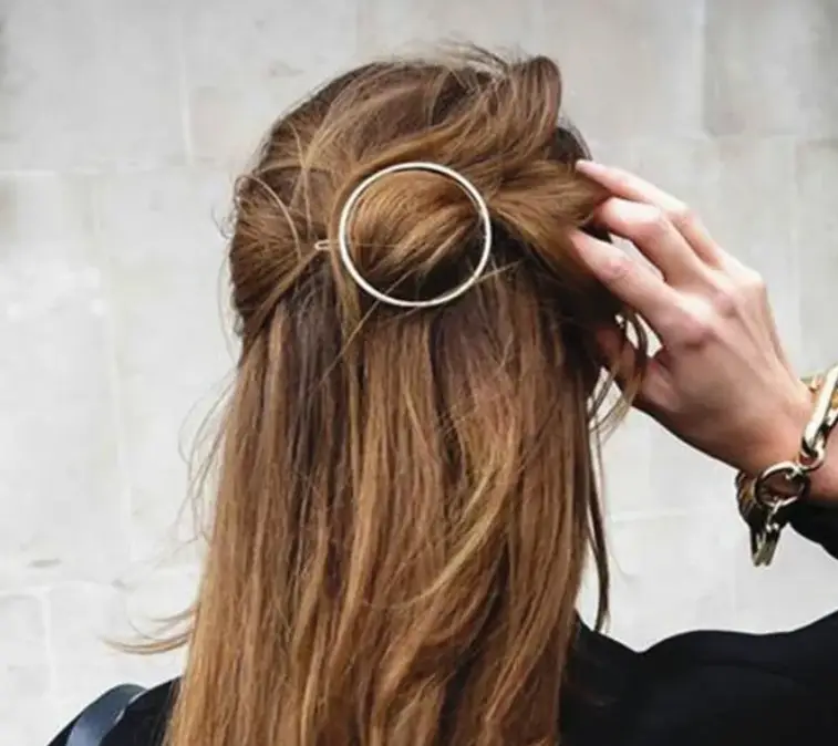 Заколка для волос Круг золото