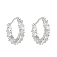 Серьги-кольца с кристаллами английская застежка