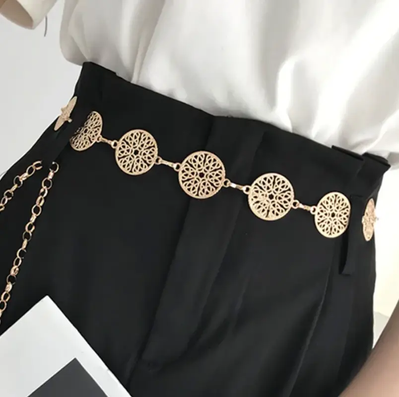 Цепочка на талию и пояс Восток золотистая 115 см