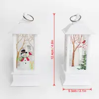 Фонарь новогодний декоративный светильник белый