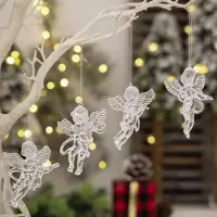 Елочные украшения Ангелочки 7 см 4 штуки Елочные украшения Ангелочки 7 см 4 штуки