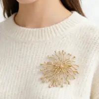 Брошь Солнце массивная