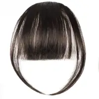 Накладная челка коричневая каштановая