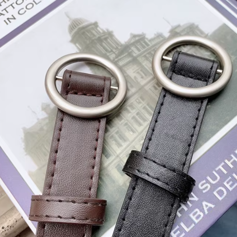 Ремень с круглой пряжкой 115 см