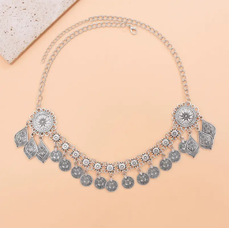 Тика на голову цепочка с монетами этническая