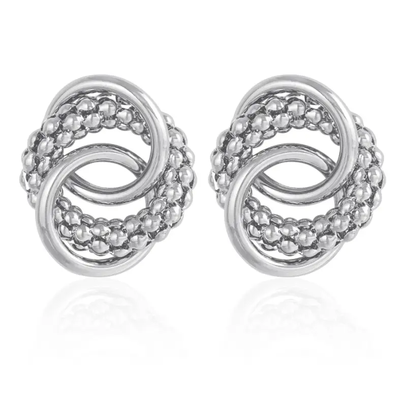 Серьги-кольца переплетенные крупные