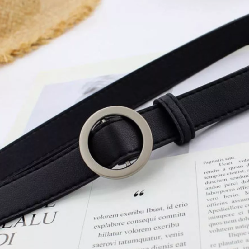 Ремень с круглой пряжкой 115 см