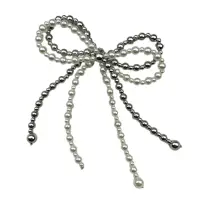 Брелок обвес на сумку жемчуг, металл с серддечком