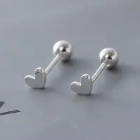 Серьги гвоздики Сердечки металл