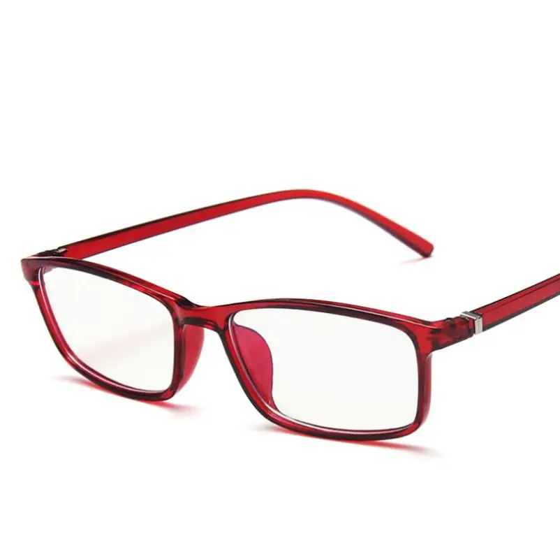 Очки имиджевые прямоугольные без диоптрий красные