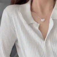 Подвеска Сердце на цепочке серебристая