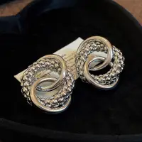 Серьги-кольца переплетенные крупные