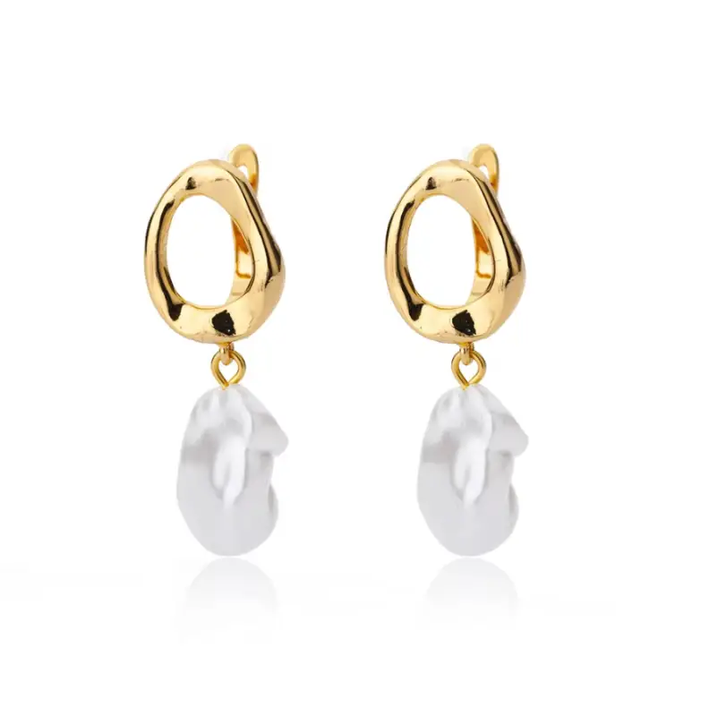 Серьги с жемчужинами английская застежка