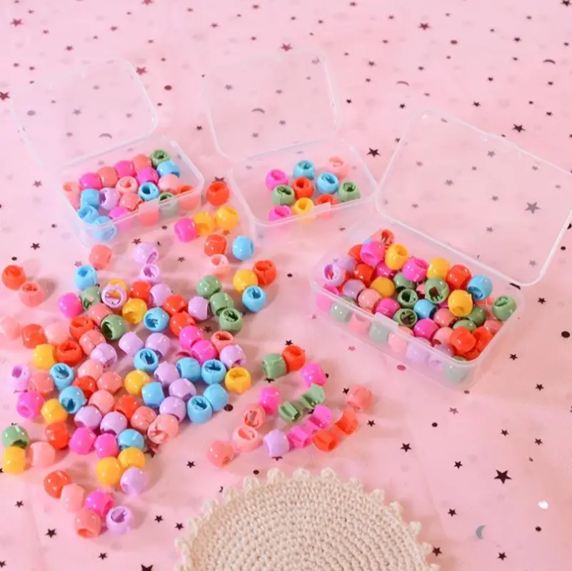 Набор заколок бусин для волос разноцветные 50 штук