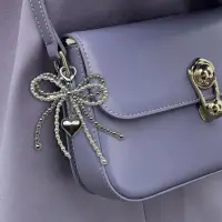 Брелок обвес на сумку жемчуг, металл с серддечком