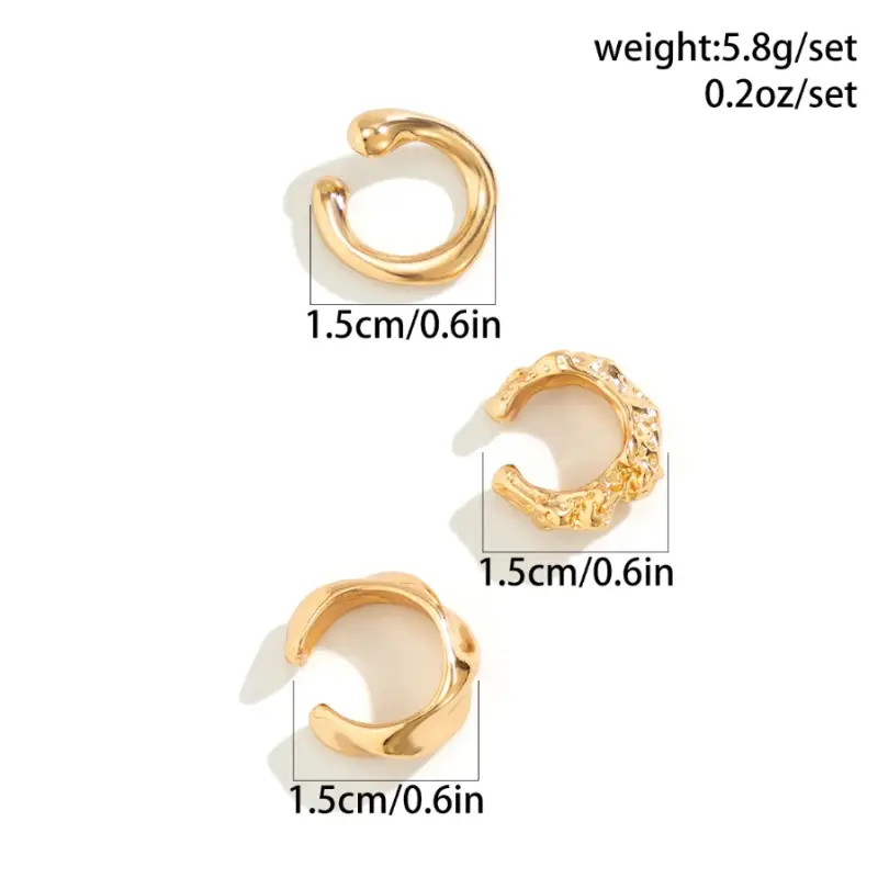 Каффы набор золотистые 3 штуки