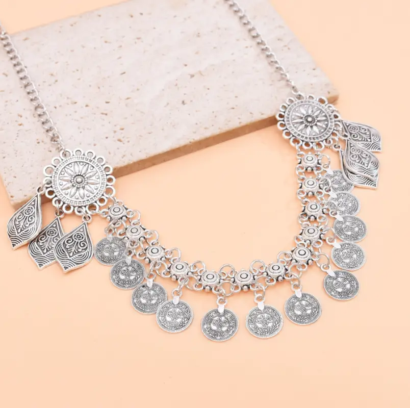 Тика на голову цепочка с монетами этническая