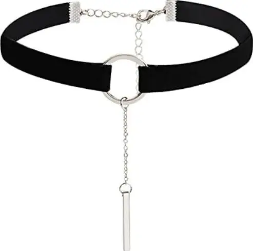 Чокер на шею с подвеской черный