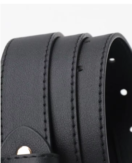 Ремень с золотой пряжкой квадратной женский 115 см