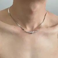 Чокер на шею с узелком металлический