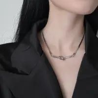 Чокер на шею с узелком металлический