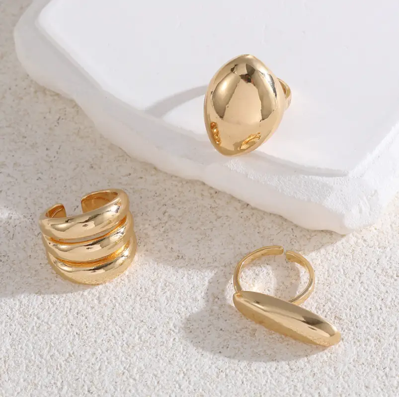 Набор колец массивные 3 штуки