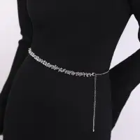 Цепочка Бахрома на талию серебристая 100 см