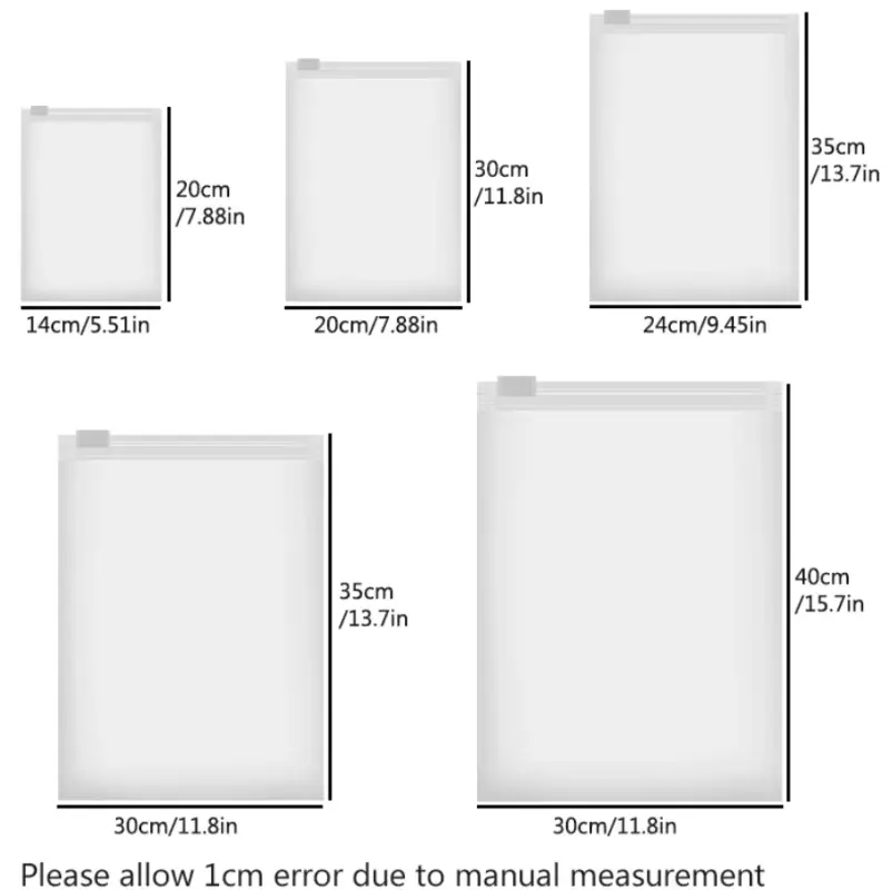 Набор дорожных пакетов с молнией для чемодана и хранения 10 штук