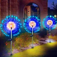 Фонарь уличный Фейерверк на солнечной батарее 2 штуки