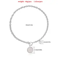 Колье на шею с крупной подвеской звенья