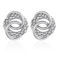 Серьги-кольца переплетенные крупные