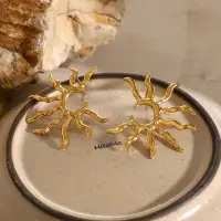 Серьги гвоздики Солнце