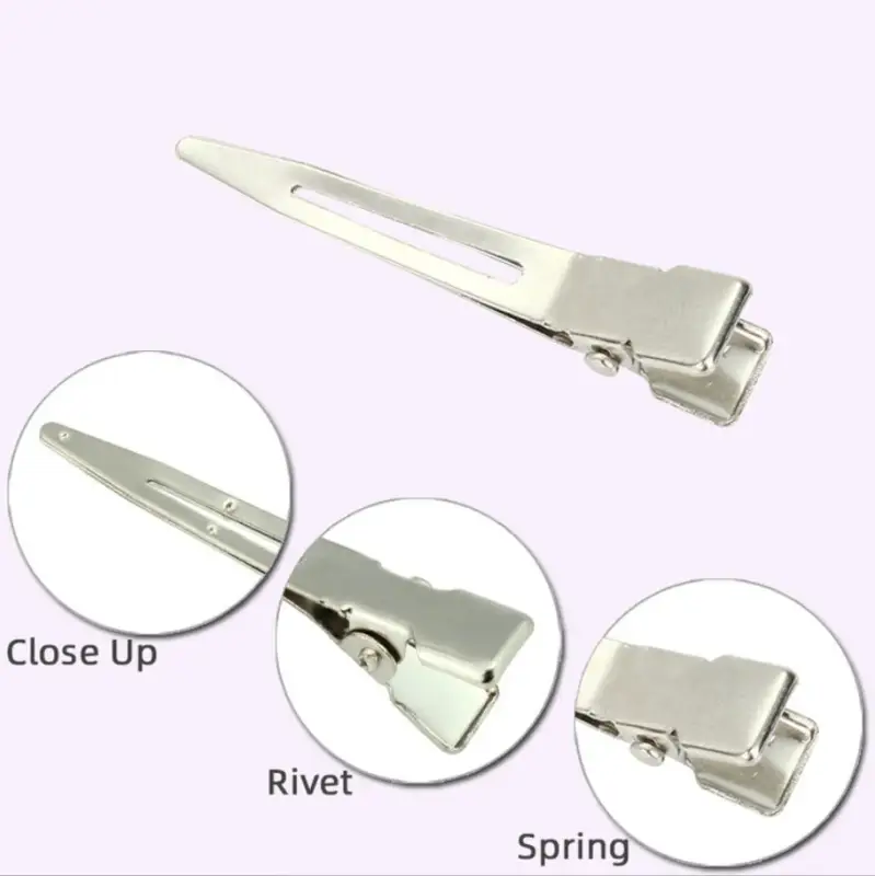 Зажимы для волос парикмахерские 4,5 см металлические 12 штук