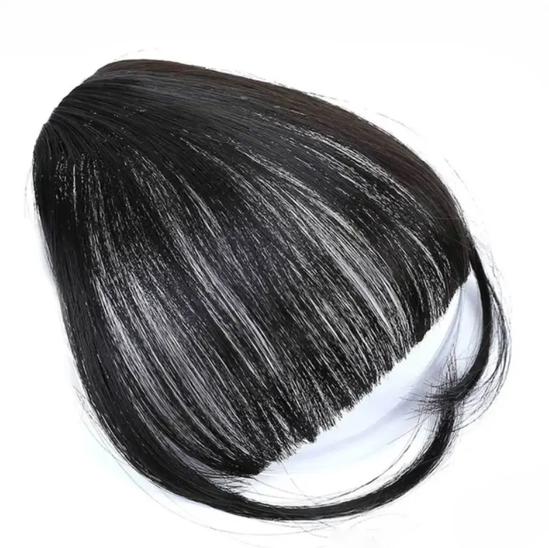 Накладная челка черная